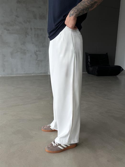 Ekru Kore Kalıp Kumaş Pantalon SNZ 1448