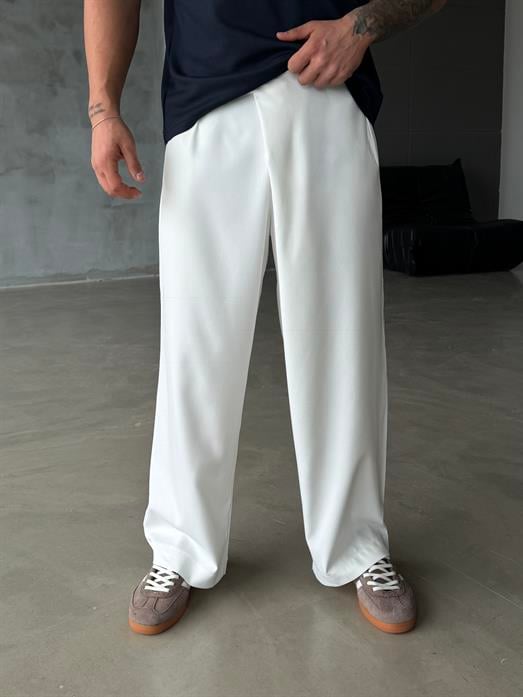Ekru Kore Kalıp Kumaş Pantalon SNZ 1448