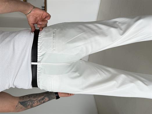 Ekru Lastikli Baggy Kumaş Pantalon SC