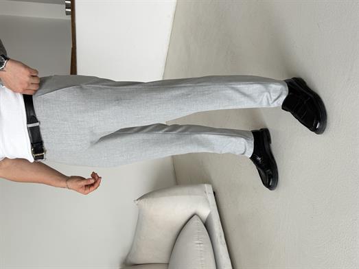 Gri Dilli Slim Fit Kumaş Pantalon SC