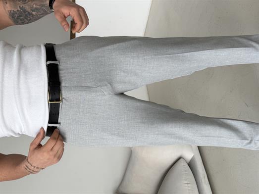 Gri Dilli Slim Fit Kumaş Pantalon SC