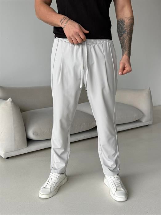 Gri Paraşüt Çimalı Regular Kumaş Pantalon 23136 LNS