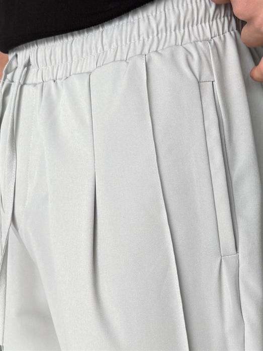 Gri Paraşüt Çimalı Regular Kumaş Pantalon 23136 LNS