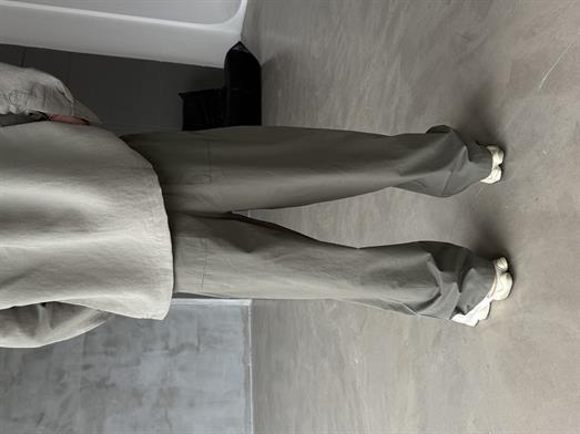 Haki Poplin Super Baggy Bağcıklı Pantalon JJ 118