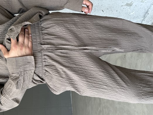 Kahve Gofre Pamuk Pantalon SNZ 1349