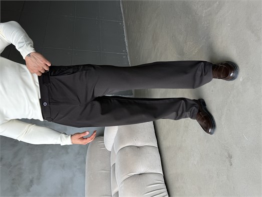 Kahve Tokalı Baggy Kumaş Pantalon SNZ 5104