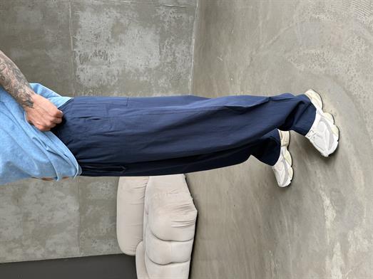 Lacivert Poplin Super Baggy Bağcıklı Pantalon JJ 118