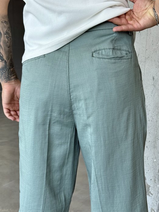Mint Yumuşak Doku Keten Pantalon SNZ 1421