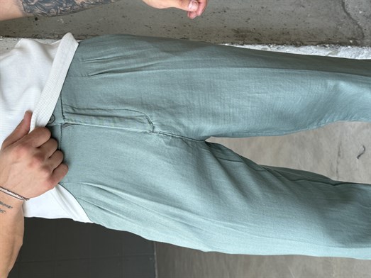 Mint Yumuşak Doku Keten Pantalon SNZ 1421
