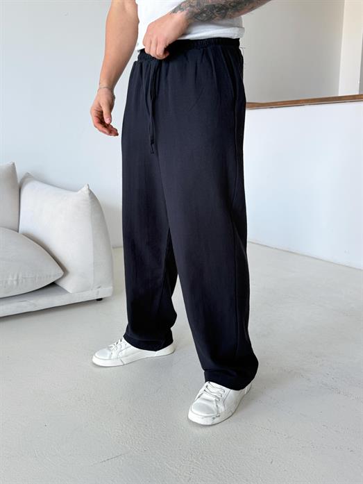 Siyah Berlin Keten Pantolon PNC4053