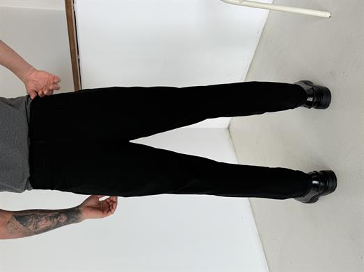 Siyah Bezayağı Boyfriend Pamuk Kumaş Pantolon SNZ N1045