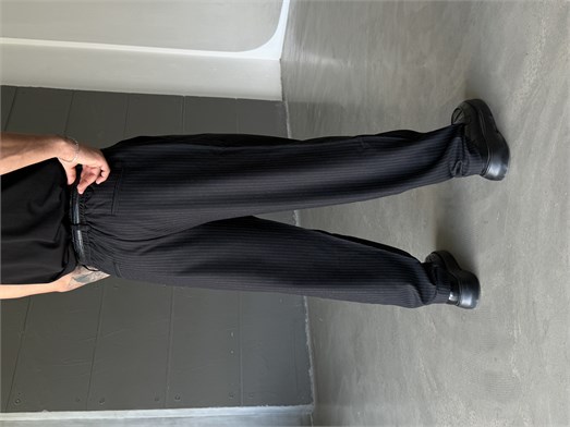 Siyah Çizgili Baggy Pantalon PLZ 26407