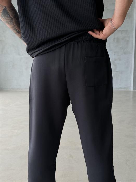 Siyah Jakar Bağcıklı Bol Pantalon JJ 319