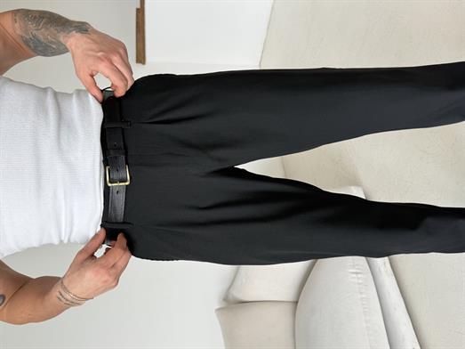 Siyah Lastikli Baggy Kumaş Pantalon SC
