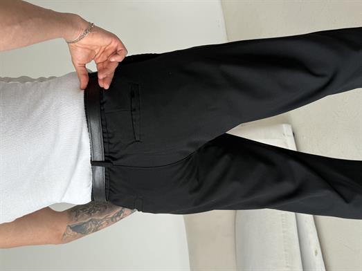 Siyah Lastikli Baggy Kumaş Pantalon SC