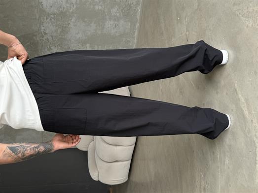 Siyah Poplin Super Baggy Bağcıklı Pantalon JJ 118