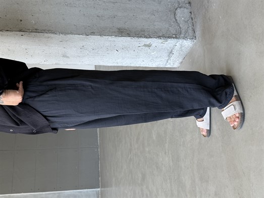 Siyah Yumuşak Doku Keten Pantalon SNZ 1421