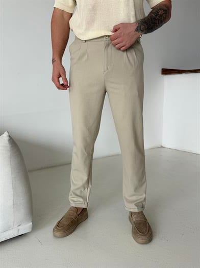 Taş Bezayağı Boyfriend Pamuk Kumaş Pantolon SNZ N1045