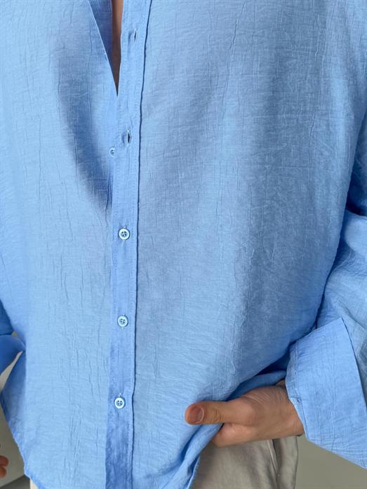 Bebemavi Düz Krinkıl Detaylı Oversize Gömlek PLZ 26309