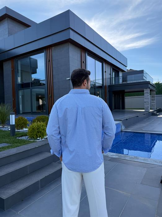 Bebemavi Ekoseli Oversize Pamuk Gömlek SNZ 1312