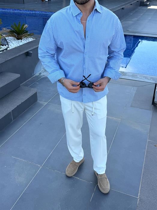 Bebemavi Ekoseli Oversize Pamuk Gömlek SNZ 1312