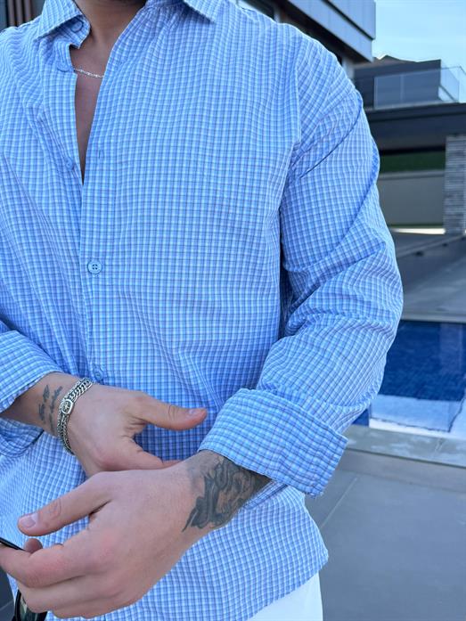 Bebemavi Ekoseli Oversize Pamuk Gömlek SNZ 1312