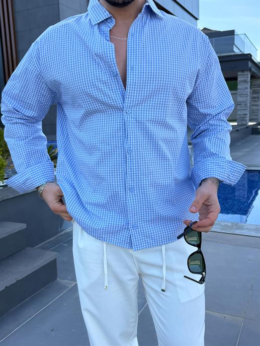 Bebemavi Ekoseli Oversize Pamuk Gömlek SNZ 1312