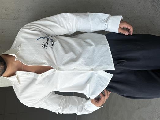Ekru Monaco Oversize Gömlek PNC 2552