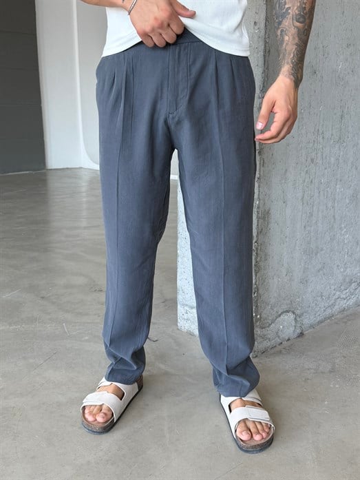 Füme Premium Pileli Gramajlı Modal Pantalon SNZ 1264