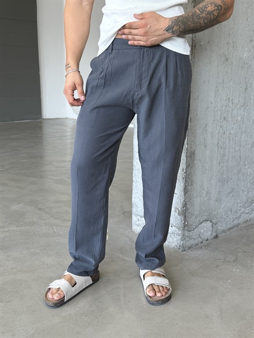 Füme Premium Pileli Gramajlı Modal Pantalon SNZ 1264