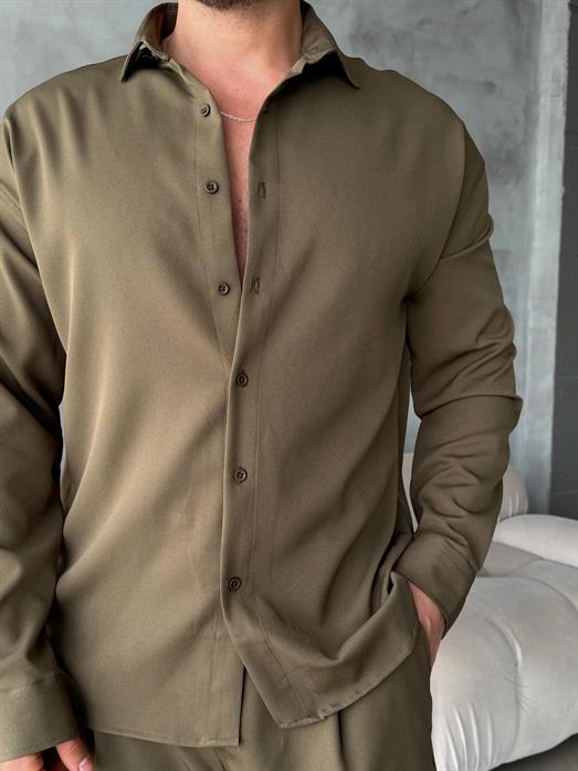 Haki Double Kumaş Gömlek MSS