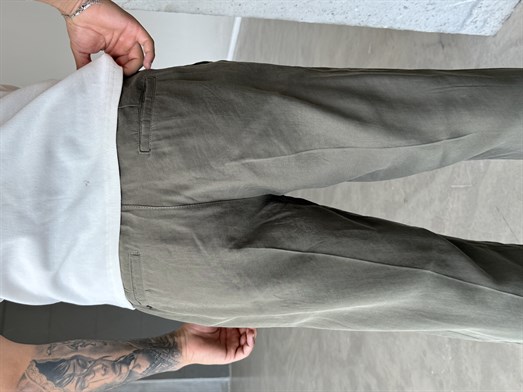 Haki Premium Pileli Gramajlı Modal Pantalon SNZ 1264