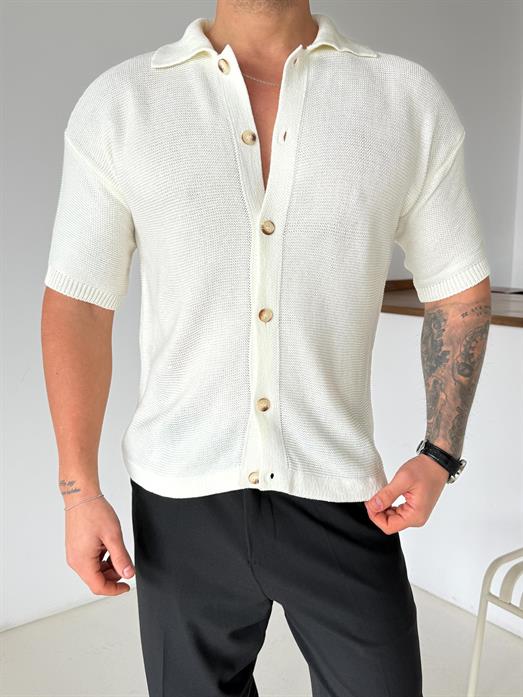 Kemik Linksli Pamuk Triko Gömlek SNZ T7280