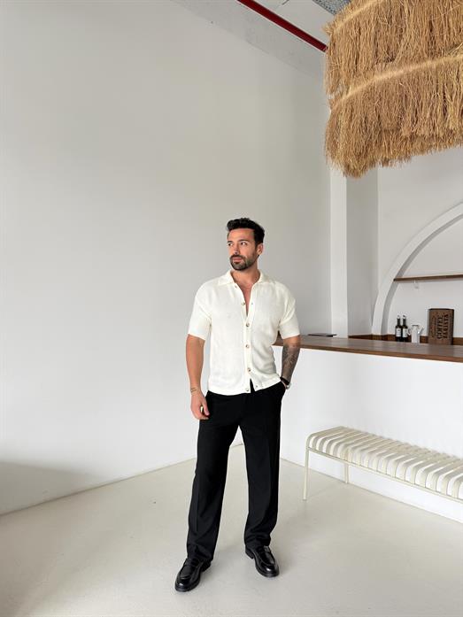 Kemik Linksli Pamuk Triko Gömlek SNZ T7280