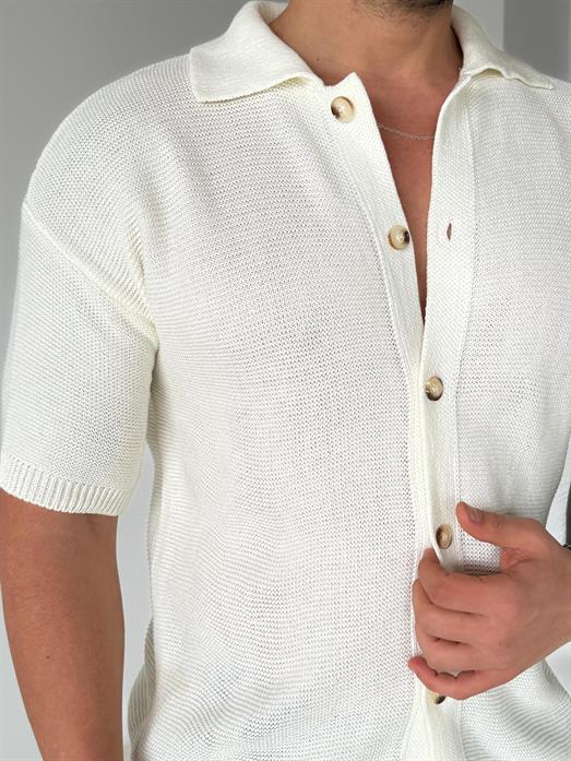 Kemik Linksli Pamuk Triko Gömlek SNZ T7280