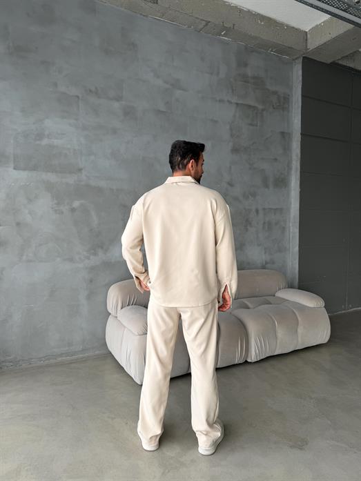 Krem Double Kumaş Gömlek MSS