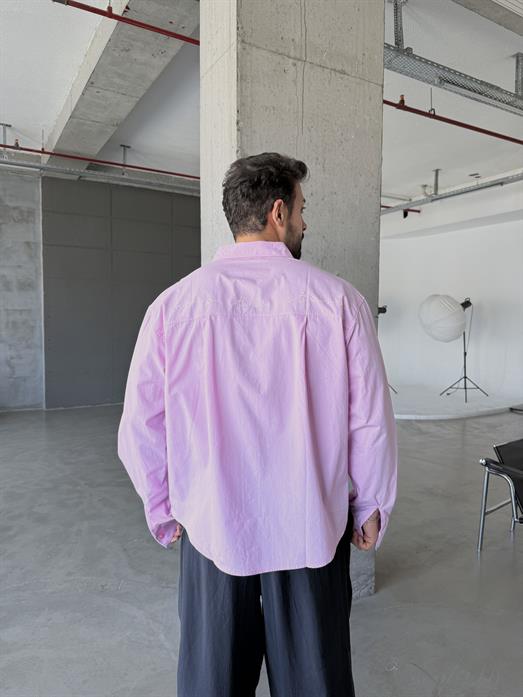Pembe Poplin Boxy Pamuk PNC 2547