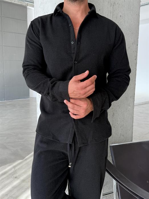 Siyah Kaşe Gömlek SC
