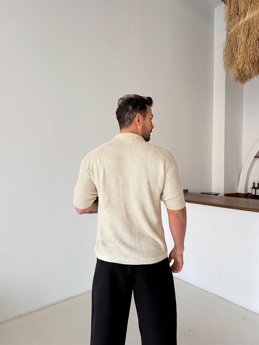 Taş Linksli Pamuk Triko Gömlek SNZ T7280