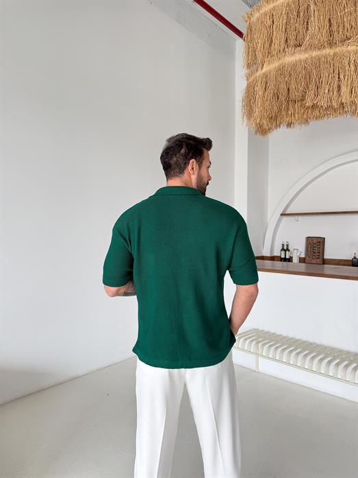 Zümrüt Linksli Pamuk Triko Gömlek SNZ T7280