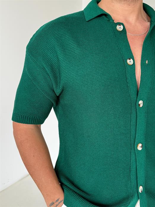 Zümrüt Linksli Pamuk Triko Gömlek SNZ T7280