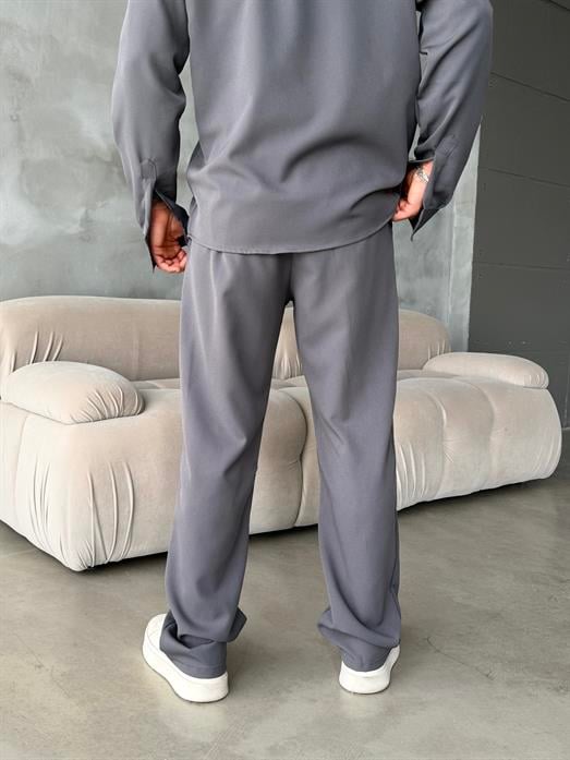 Füme Double Kumaş Pileli Pantolon MSS