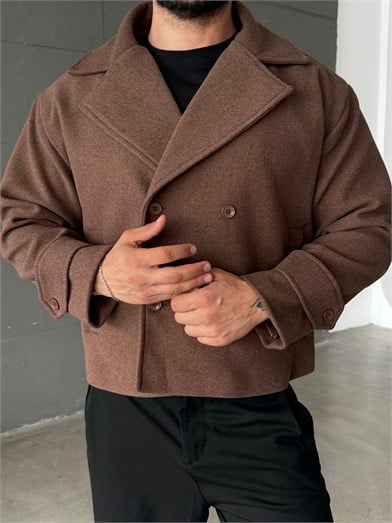 Kahve Kruvaze Boxy Kaşe SNZ 6361