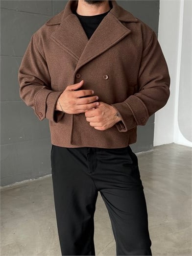 Kahve Kruvaze Boxy Kaşe SNZ 6361