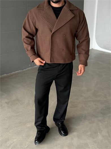Kahve Kruvaze Boxy Kaşe SNZ 6361