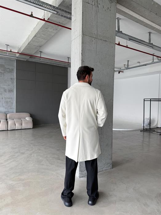 Kırıkbeyaz Kruvaze Uzun Yün Astarlı Kaşe LNS