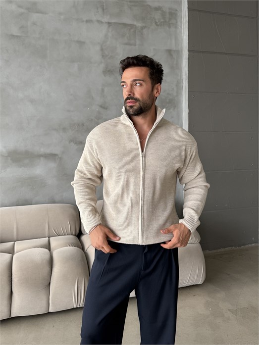 Bej Triko Tam Zip TB