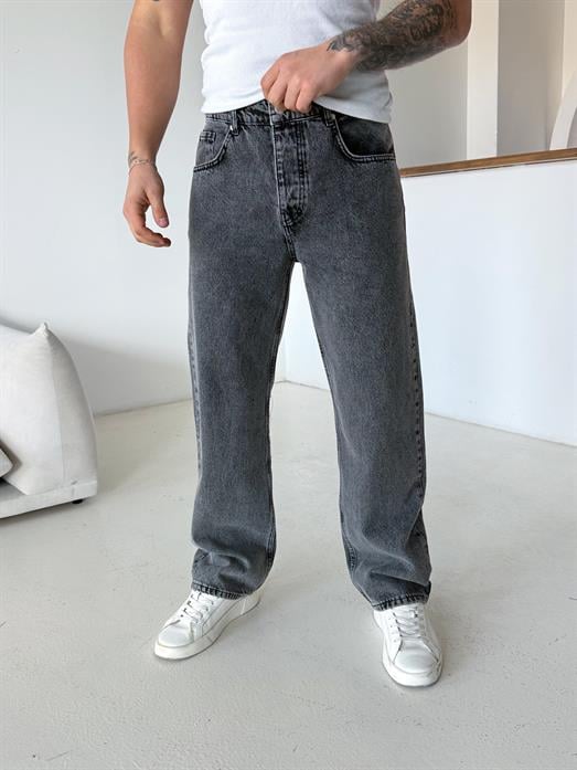 Açık Antrasit Baggy Kot Pantalon 653-1 DP