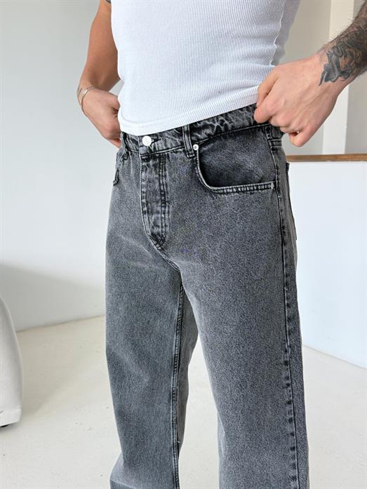 Açık Antrasit Baggy Kot Pantalon 653-1 DP