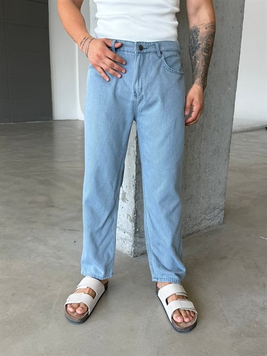 Açık Mavi Baggy Kot Pantalon SNZ 005